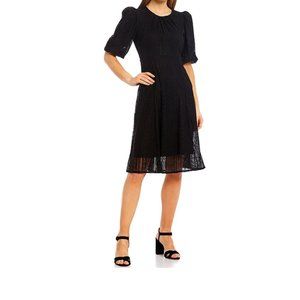 Calvin Klein Black Lace Eyelet Dress Size 6